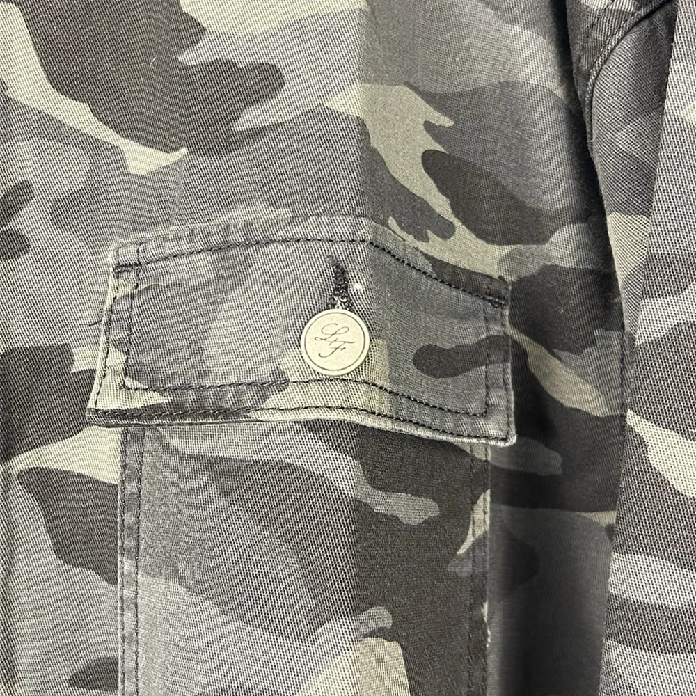 Lovers +‎ Friends X REVOLVE Revolve Denim Camo Long Sleeve Jacket NWOT